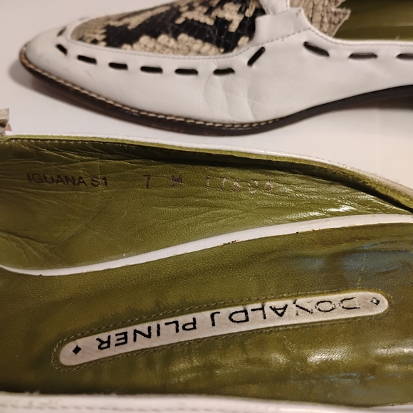 DONALD J PLINER Western Iguana Leather Mule Loafers Size 7M - Picture 12 of 15